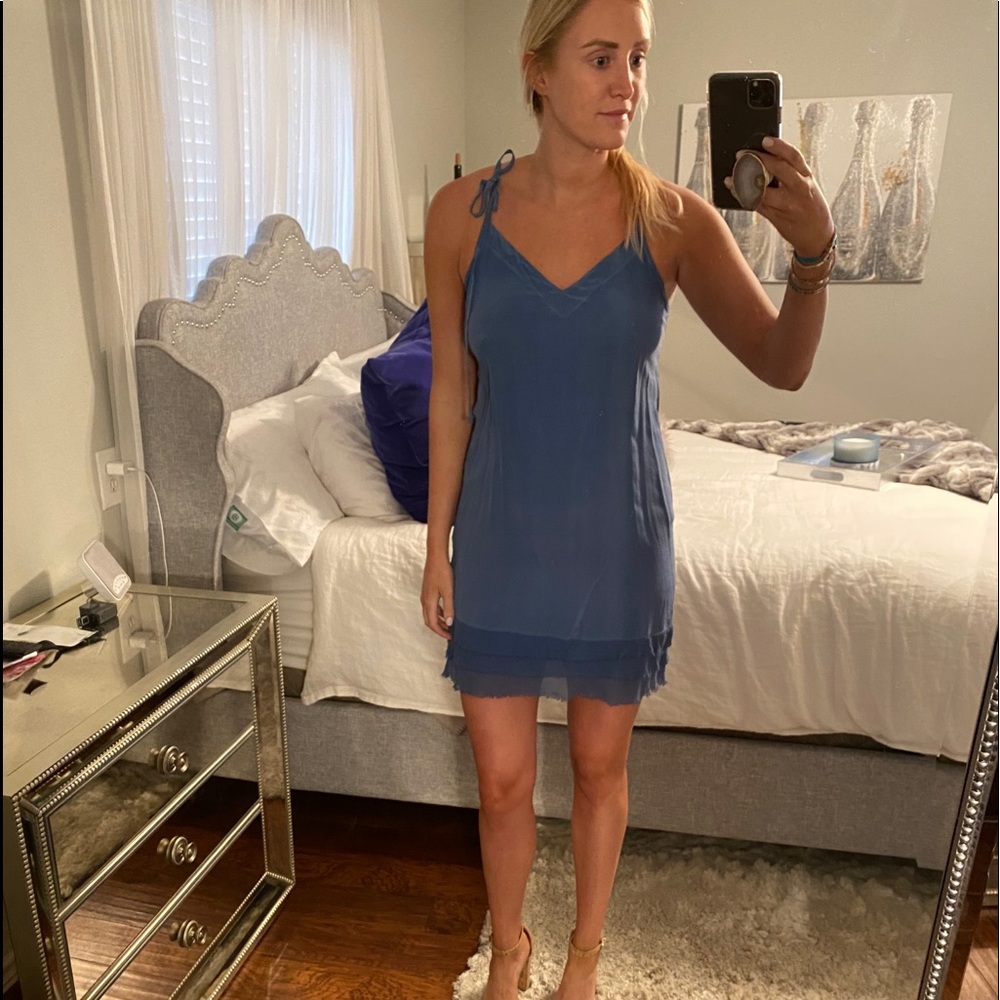 Blue Silk Gypsy Dress